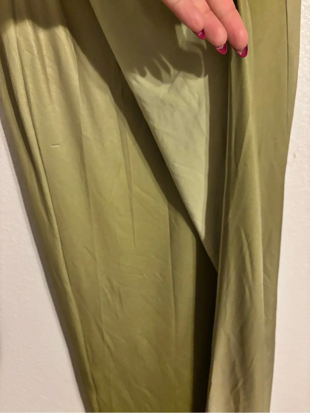 Meshki Bronwyn Halter Crop Top & Ruched Maxi Skirt Set in Ombré Vintage Olive
